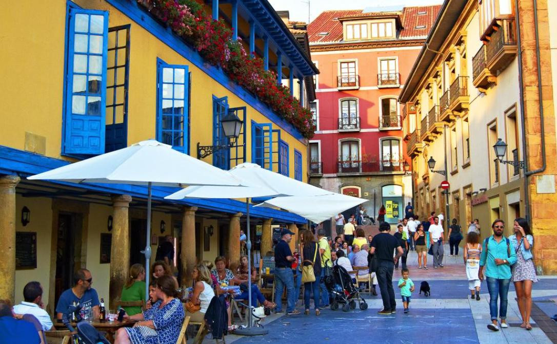 Una calle de Oviedo